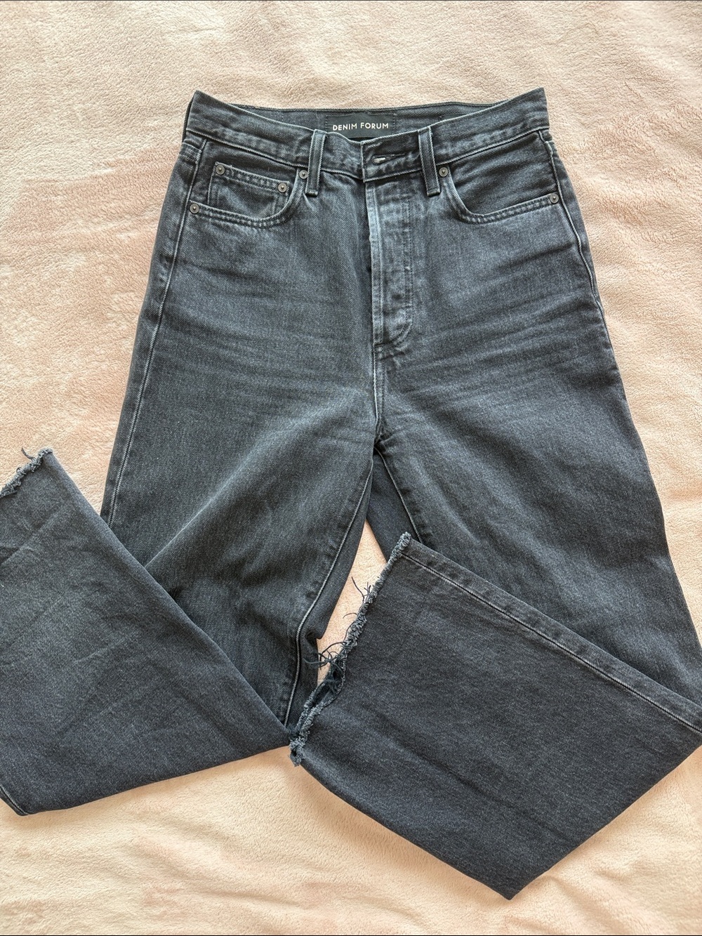 Aritzia Wide-Leg High-Rise Jeans in Washed Black